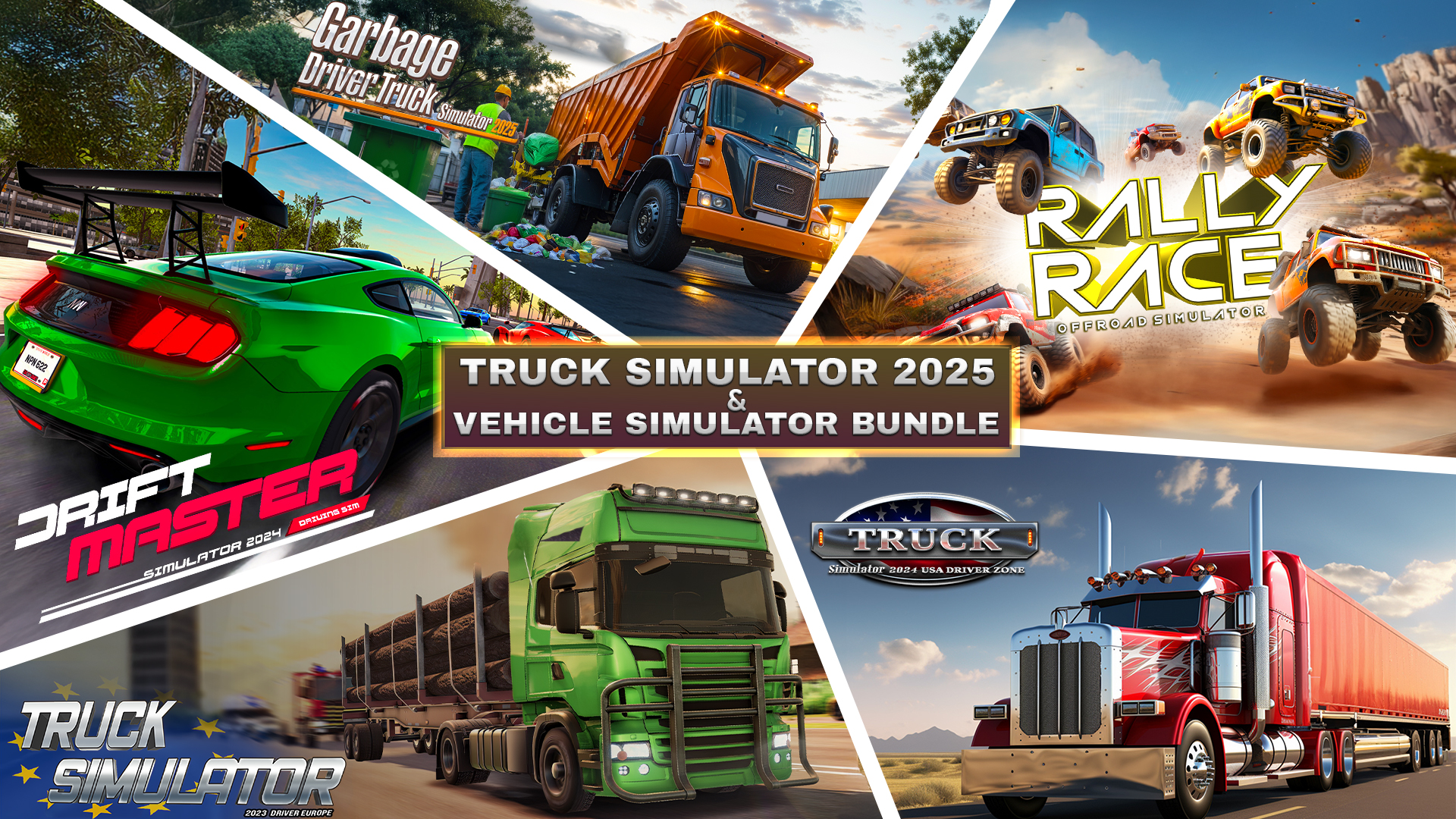 truck simulator 2025 & vehicle simulator bundle vertical card thumbnail