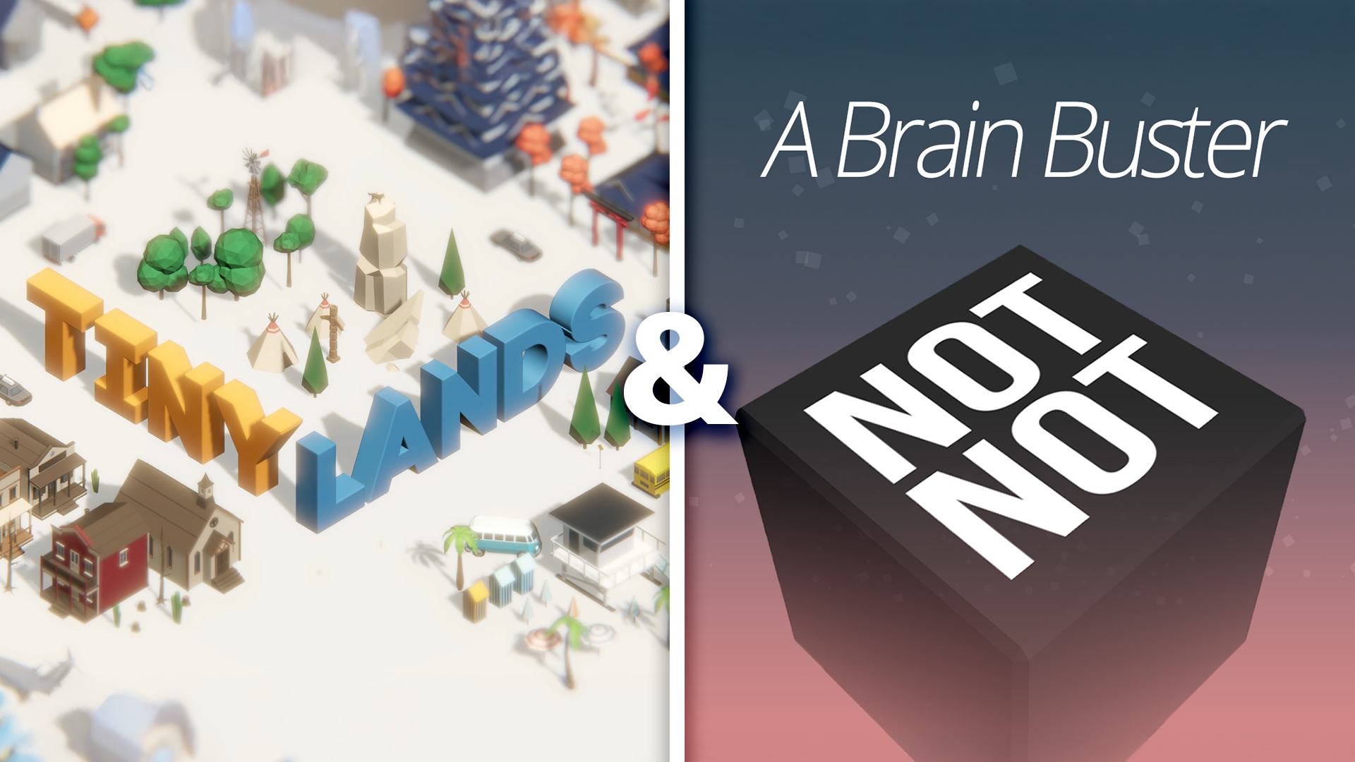 tiny lands & not not - a brain buster vertical card thumbnail