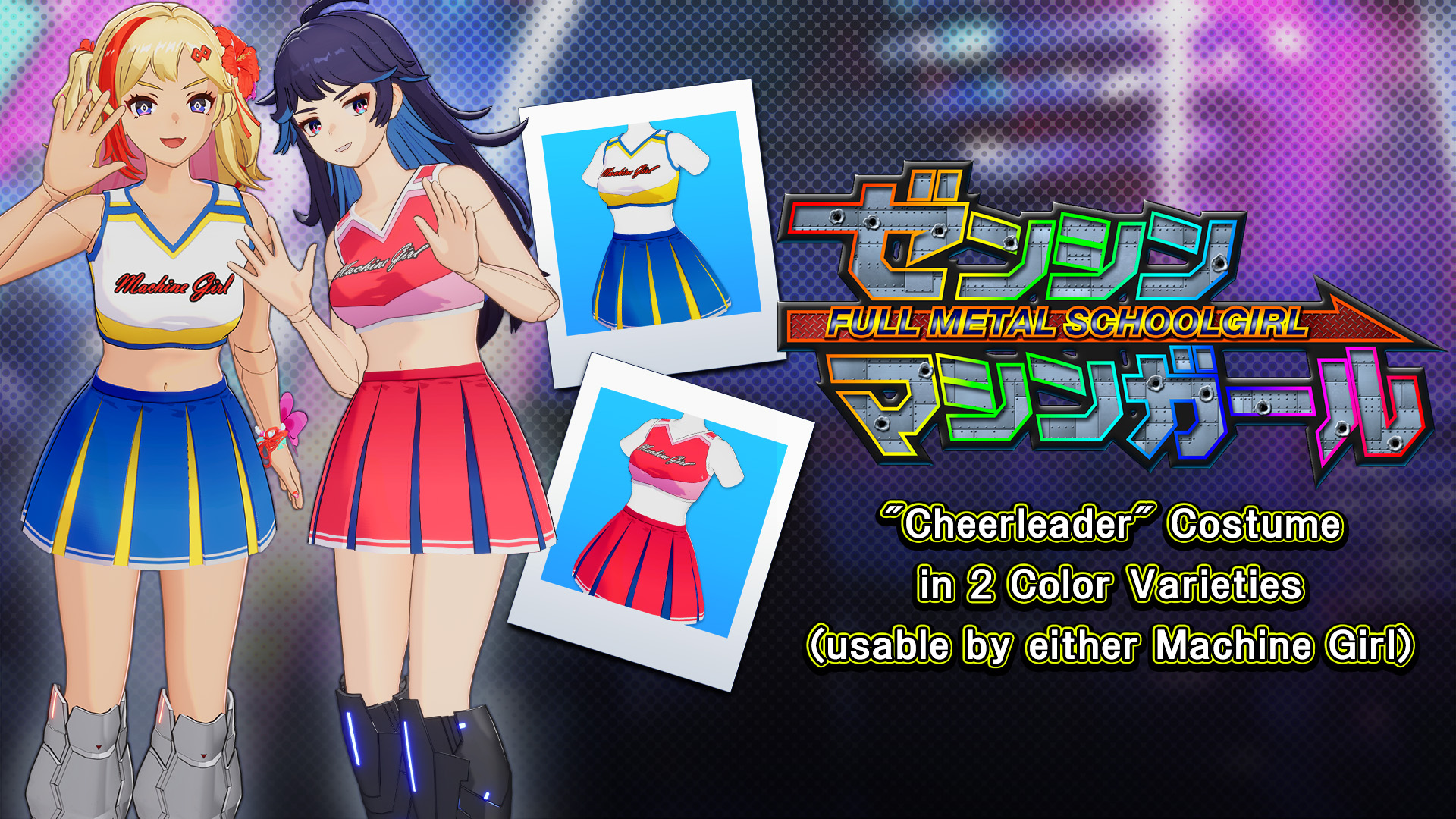 "Cheerleader" Costume in 2 Color Varieties (usable by either Machine Girl)