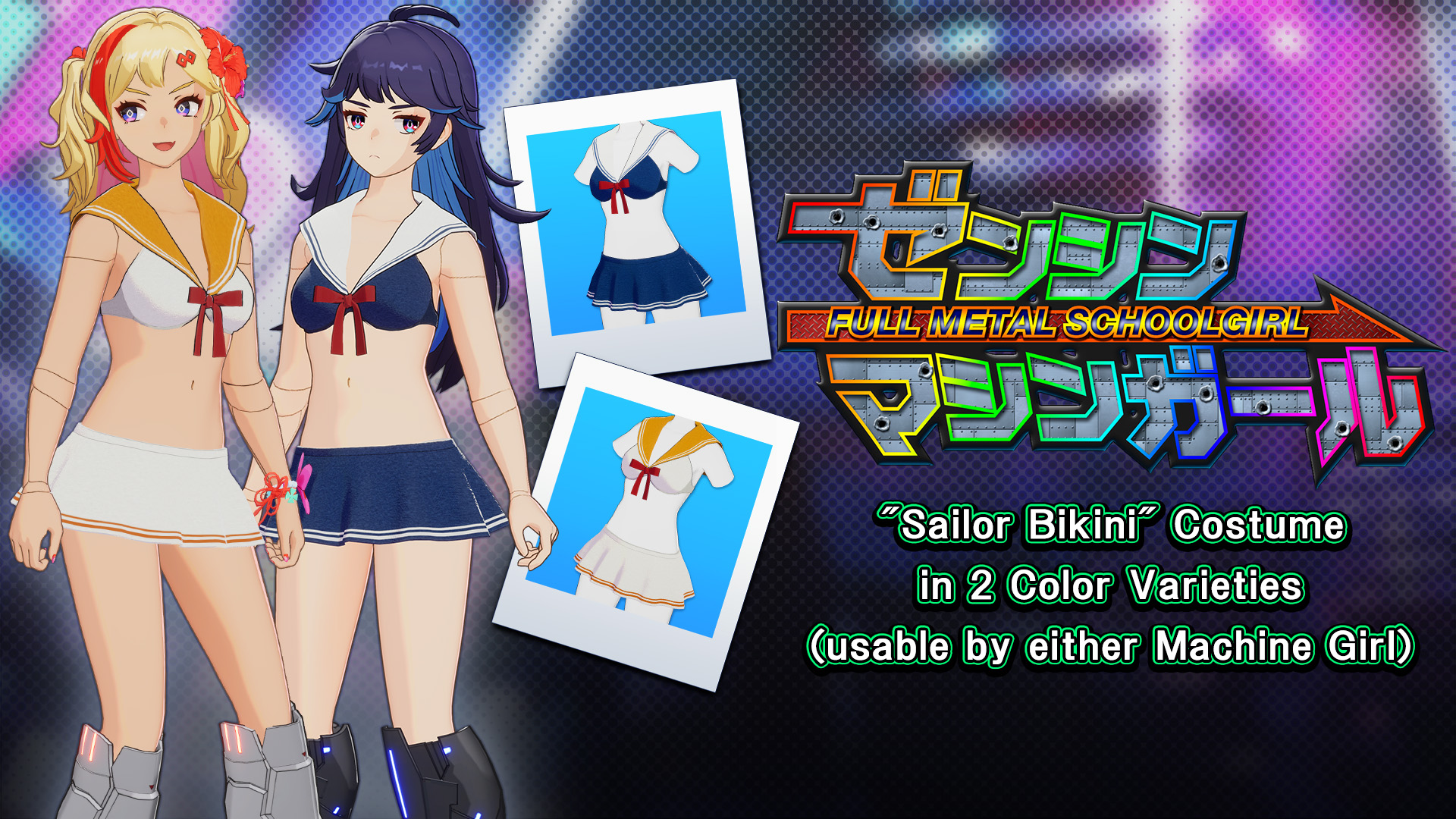 "Sailor Bikini" Costume in 2 Color Varieties (usable by either Machine Girl)