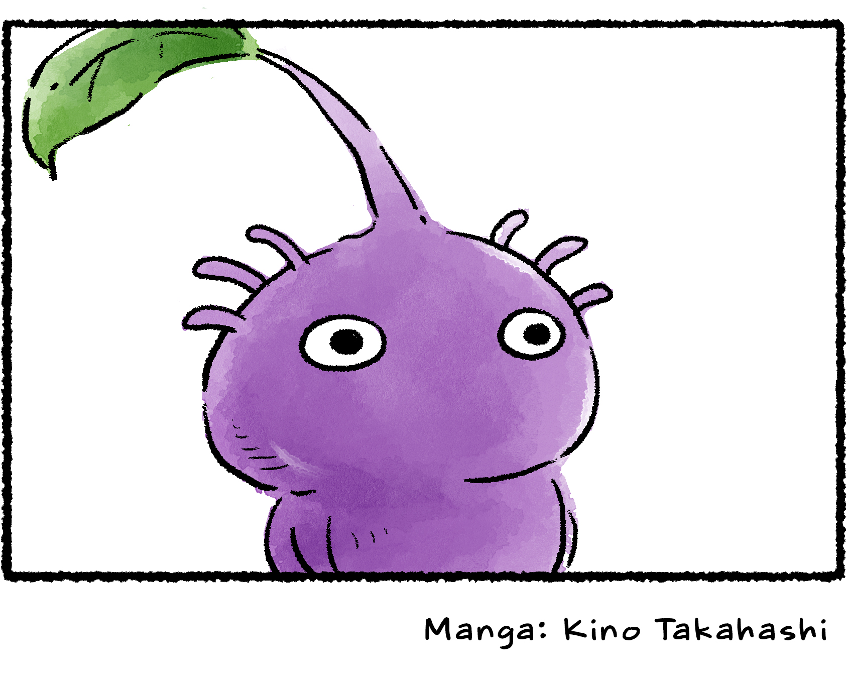 Panel four. The Purple Pikmin continues to stare blankly.