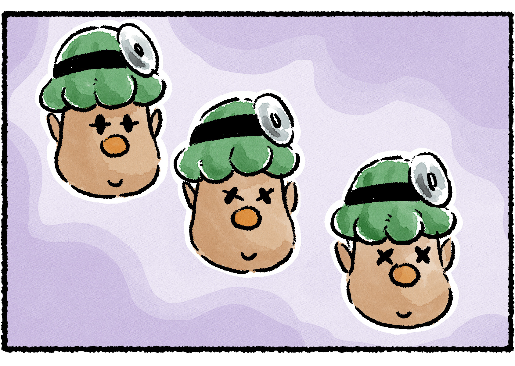 Panel two. A timelapse shows Yonny getting sleepy.