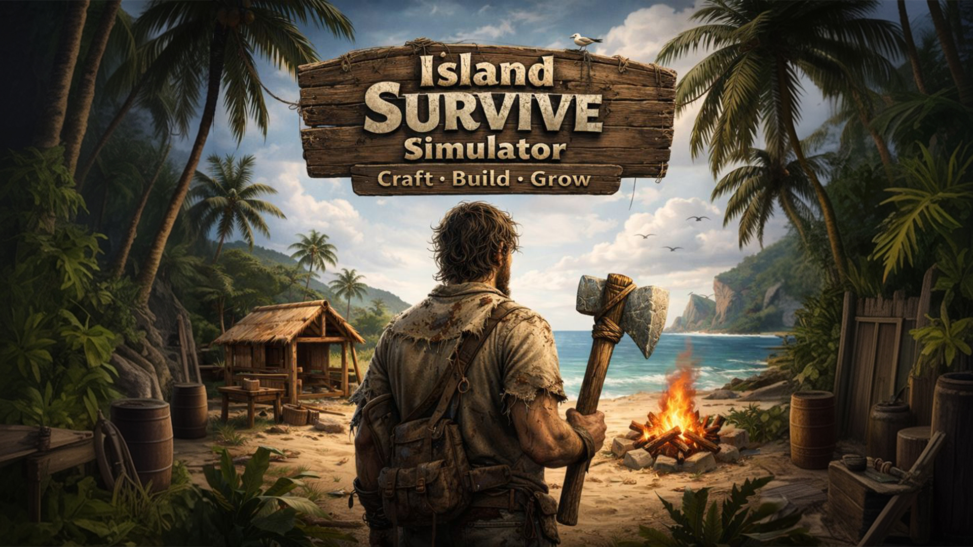 Island Survive Simulator - Craft, Build, Grow screenshot 1