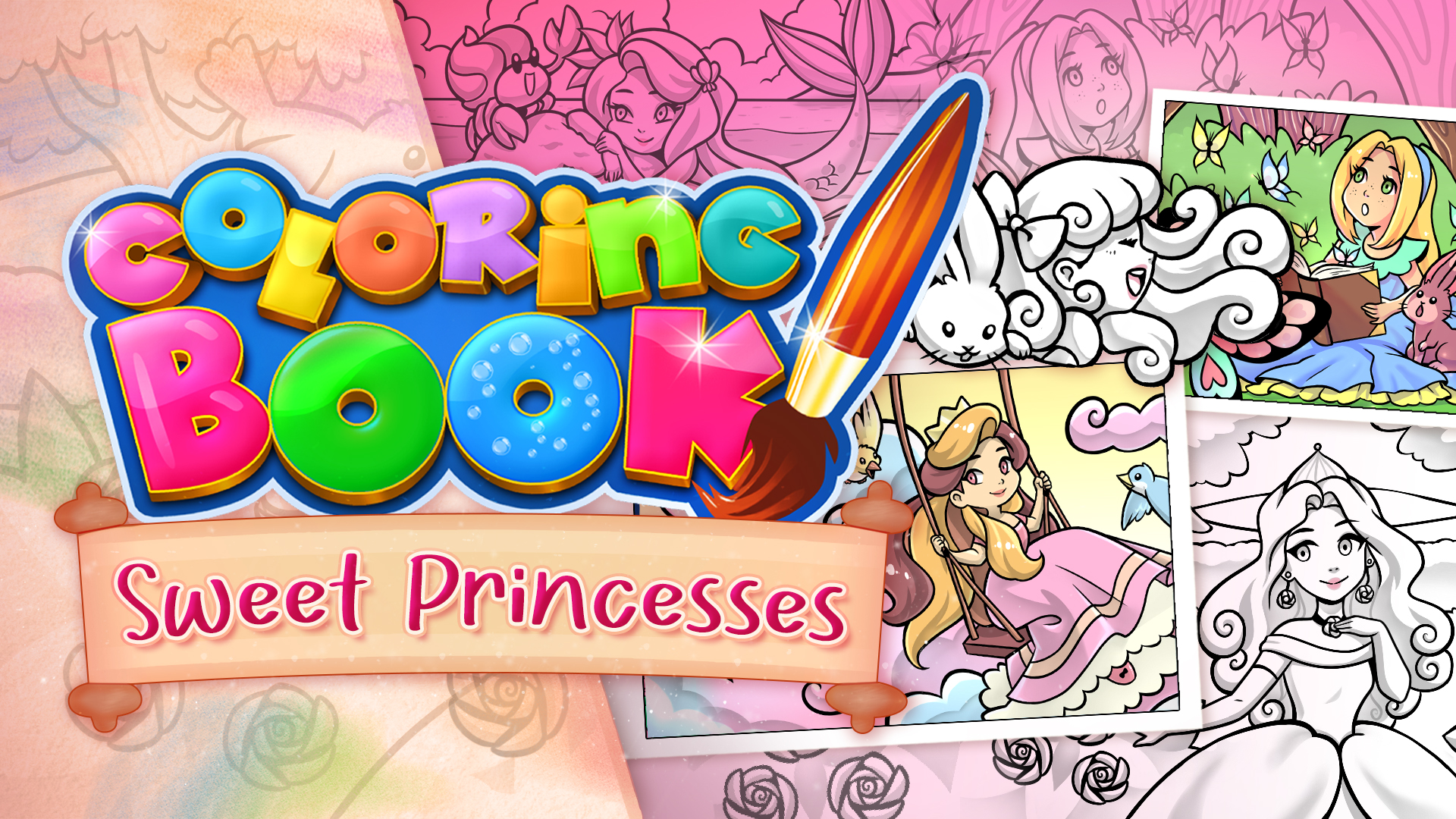 Coloring Book: Sweet Princesses - 29 new drawings