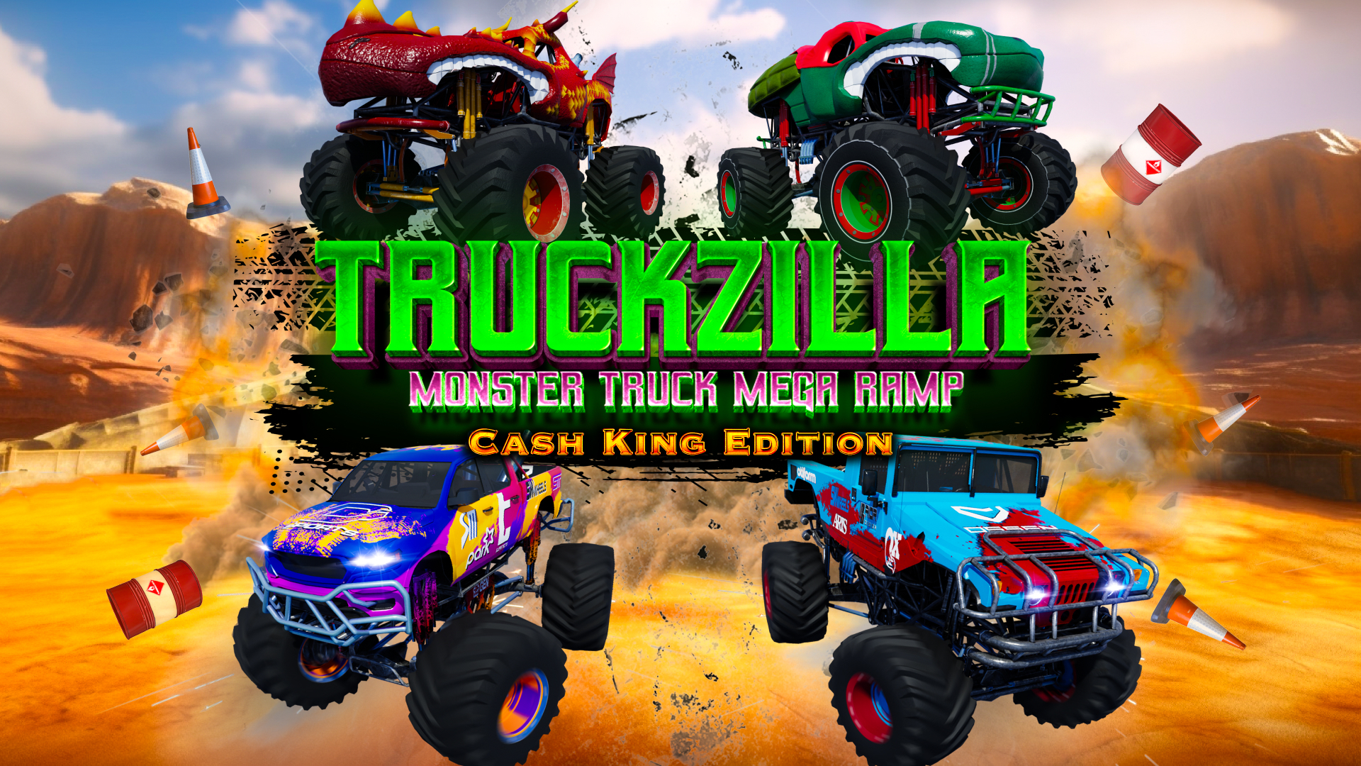 Truckzilla - Monster Truck Mega Ramp: Cash King Edition