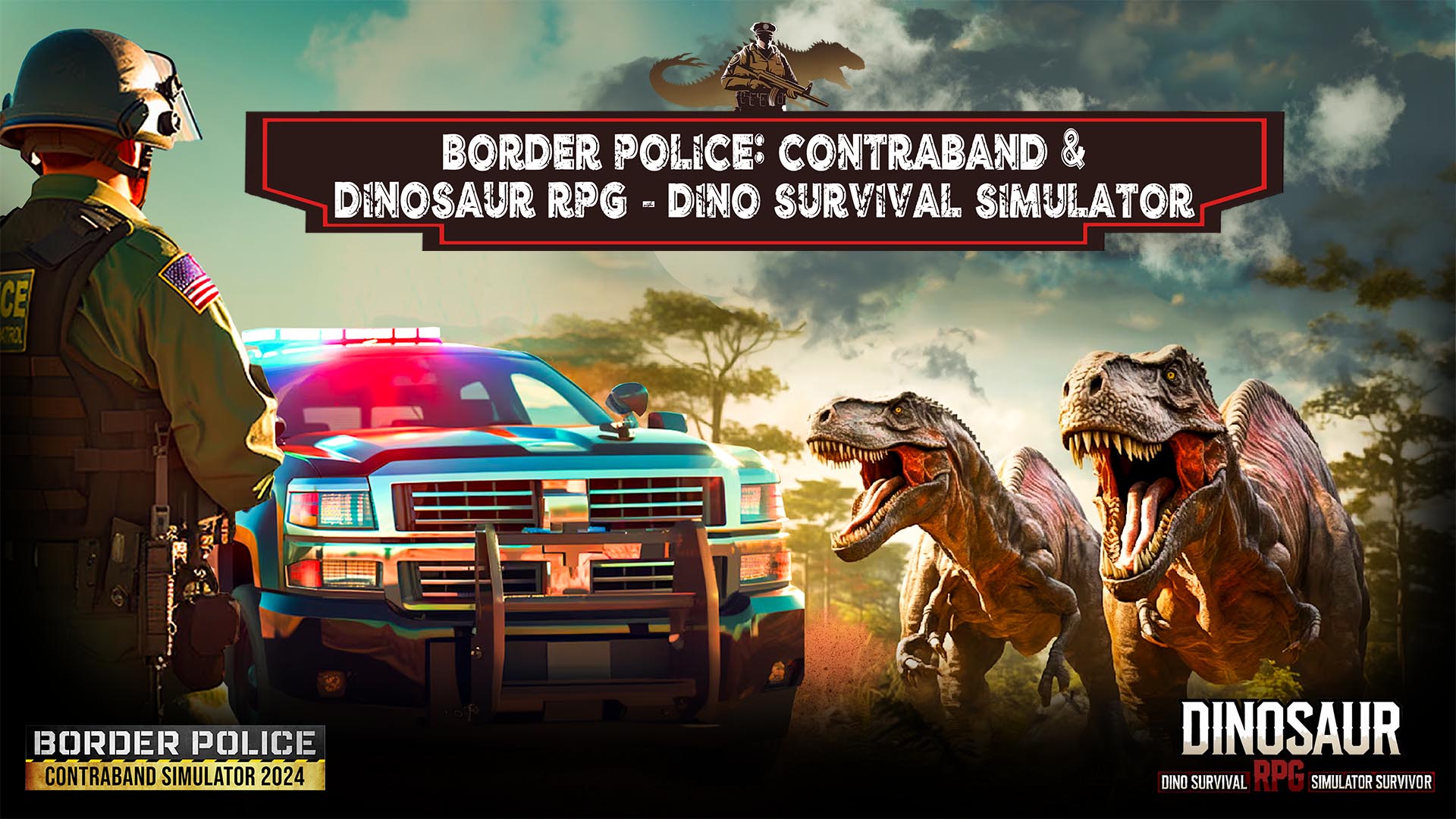 Border Police: Contraband & Dinosaur RPG - Dino Survival Simulator